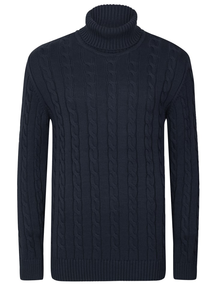 Водолазка из трикотажного свитера с косами темно-синего цвета Felix Hardy
Водолазка из трикотажного свитера с косами темно-синего цвета Felix Hardy