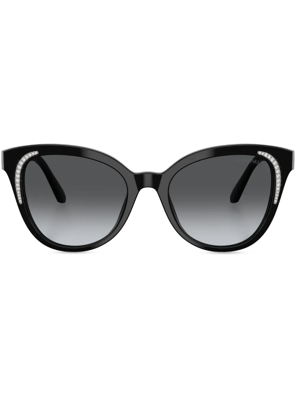 Солнцезащитные очки в массивной оправе с кристаллами Swarovski, черный
Солнцезащитные очки в массивной оправе с кристаллами Swarovski, черный
