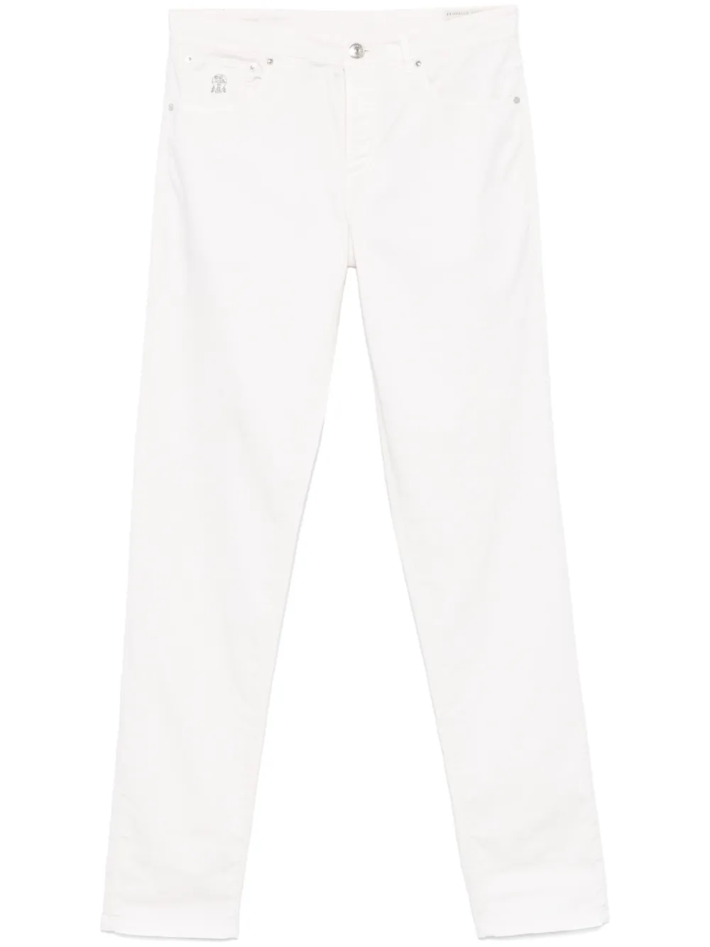 Прямые брюки Brunello Cucinelli, белый 
Прямые брюки Brunello Cucinelli, белый