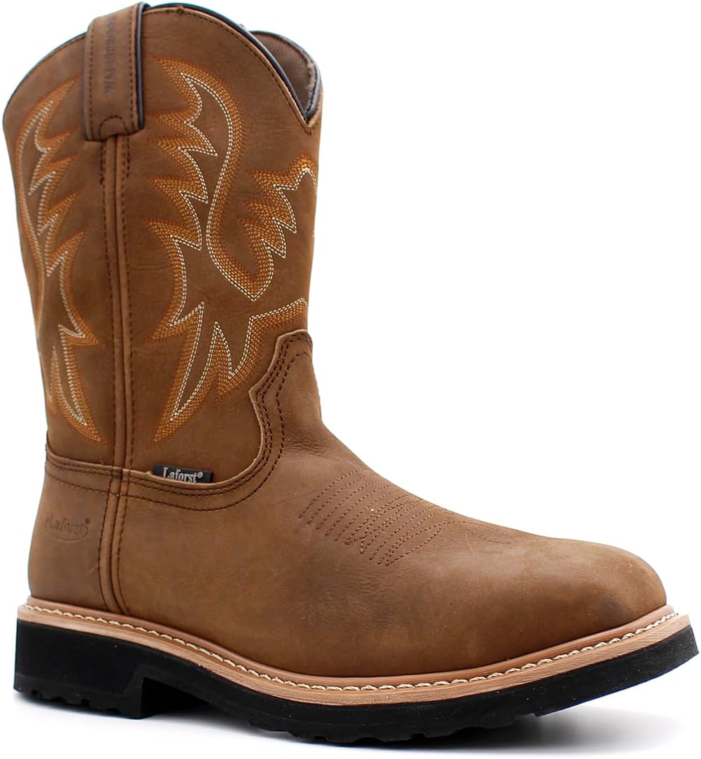 Мужские ботинки Laforst с квадратным носком, водонепроницаемые, с прошивкой Goodyear и широкой колодкой, вестерн, темно-коричневый
Мужские ботинки Laforst с квадратным носком, водонепроницаемые, с прошивкой Goodyear и широкой колодкой, вестерн, темно-коричневый