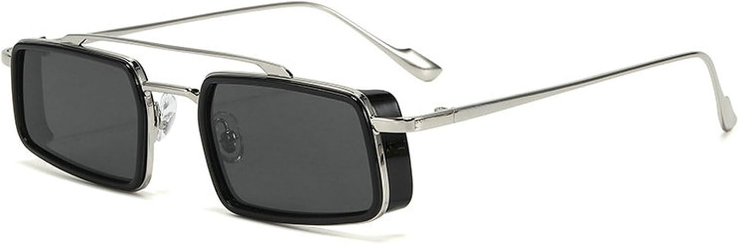 Солнцезащитные очки COTIA Fashion Square для женщин и мужчин, с двойной перемычкой, прямоугольной оправой, в стиле ретро-панк, с металлическим каркасом, уникальные солнцезащитные очки, Silver Grey
Солнцезащитные очки COTIA Fashion Square для женщин и мужчин, с двойной перемычкой, прямоугольной оправой, в стиле ретро-панк, с металлическим каркасом, уникальные солнцезащитные очки, Silver Grey