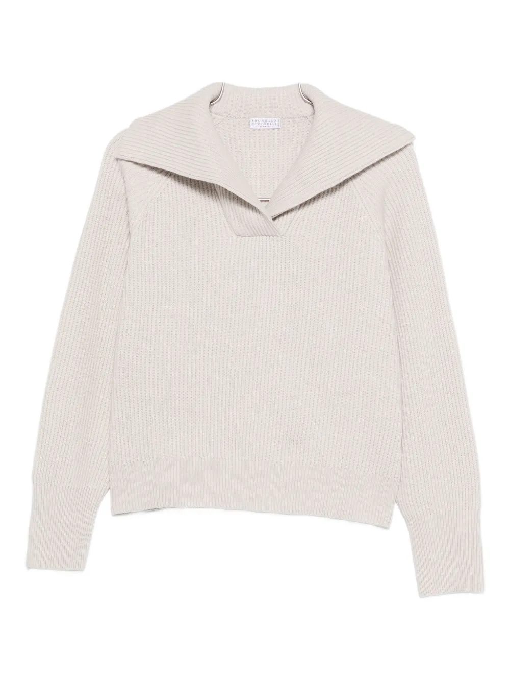 Кофта в рубчик с матросским воротником Brunello Cucinelli, нейтральный
Кофта в рубчик с матросским воротником Brunello Cucinelli, нейтральный