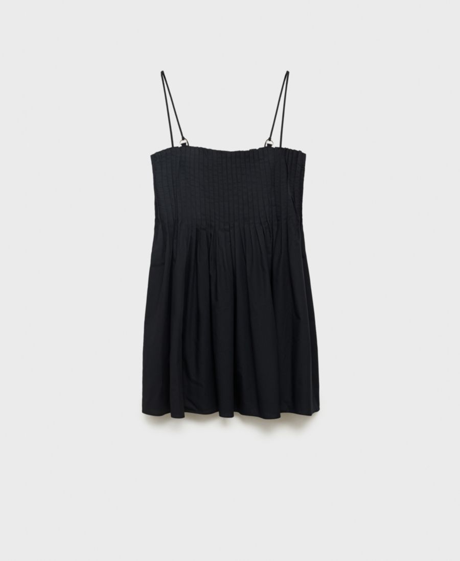 Женское короткое плиссированное хлопковое платье MANGO, Black
Женское короткое плиссированное хлопковое платье MANGO, Black