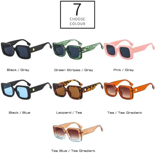 Модные квадратные солнцезащитные очки для женщин, защита от УФ-излучения UV400, ретро-стиль с заклепками, трендовые солнцезащитные очки для мужчин MTZJH, Tea Blue Tea
Модные квадратные солнцезащитные очки для женщин, защита от УФ-излучения UV400, ретро-стиль с заклепками, трендовые солнцезащитные очки для мужчин MTZJH, Tea Blue Tea