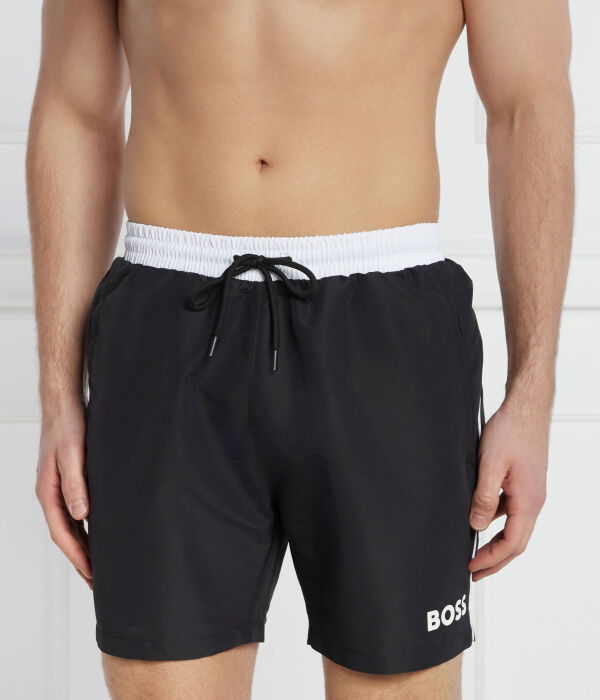 Пляжные шорты мужские Boss Bodywear с контрастной резинкой, черный
Пляжные шорты мужские Boss Bodywear с контрастной резинкой, черный