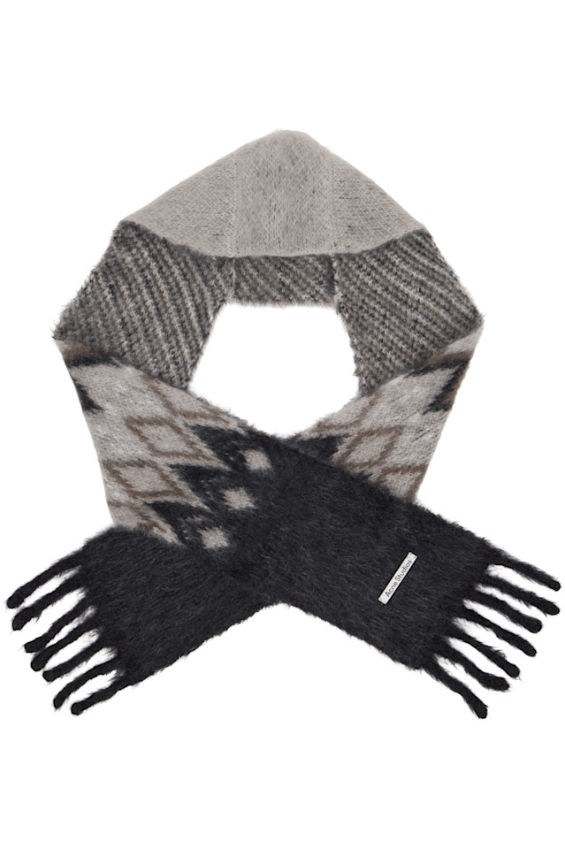 Acne Studios Серый шарф с капюшоном
Acne Studios Серый шарф с капюшоном