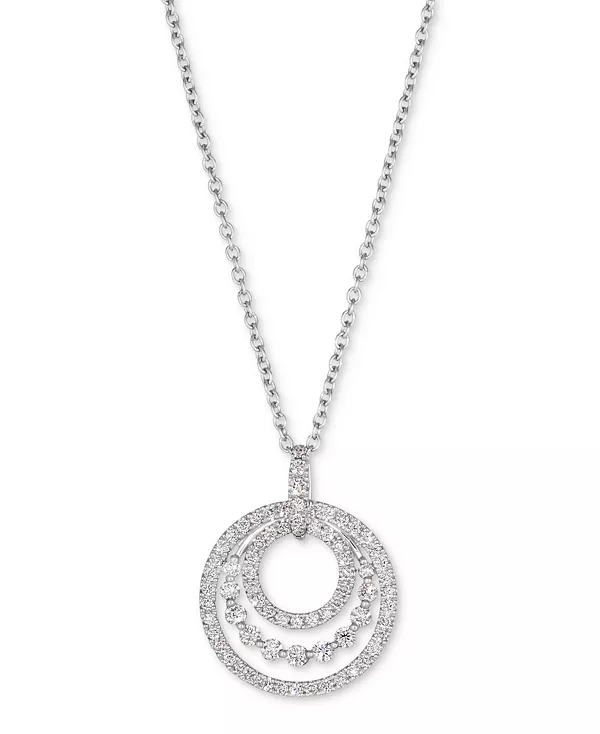 Ожерелье с подвеской в виде тройного круга с ванильными бриллиантами 18 дюймов (3/4 карата) из платины Le Vian, platinum
Ожерелье с подвеской в виде тройного круга с ванильными бриллиантами 18 дюймов (3/4 карата) из платины Le Vian, platinum