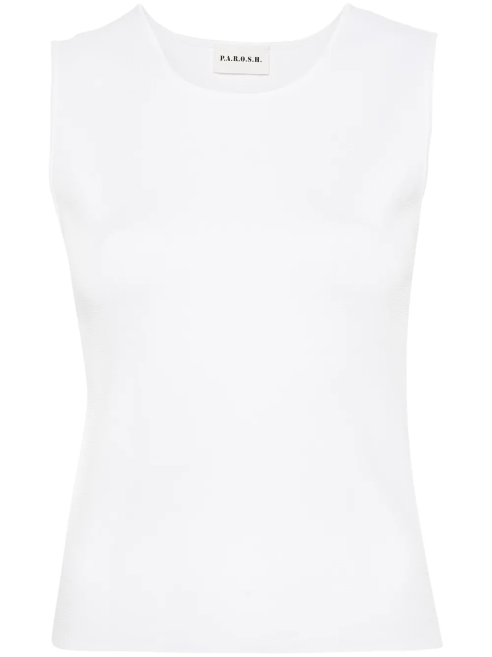 Трикотажный топ без рукавов P.A.R.O.S.H., белый
Трикотажный топ без рукавов P.A.R.O.S.H., белый