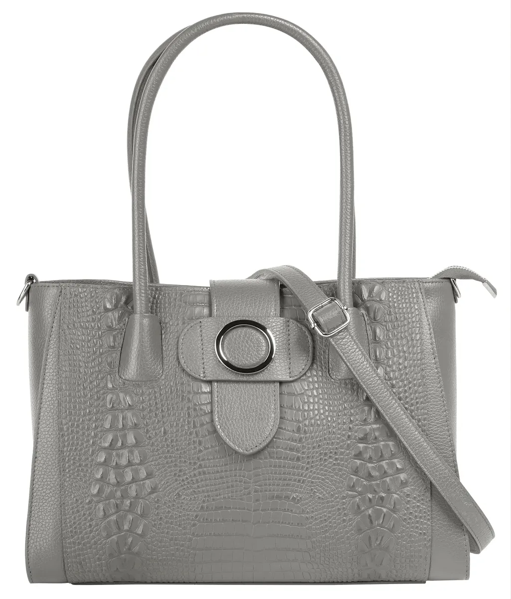 Шопер Cluty, натуральная кожа, производство Италия, серый
Шопер Cluty, натуральная кожа, производство Италия, серый