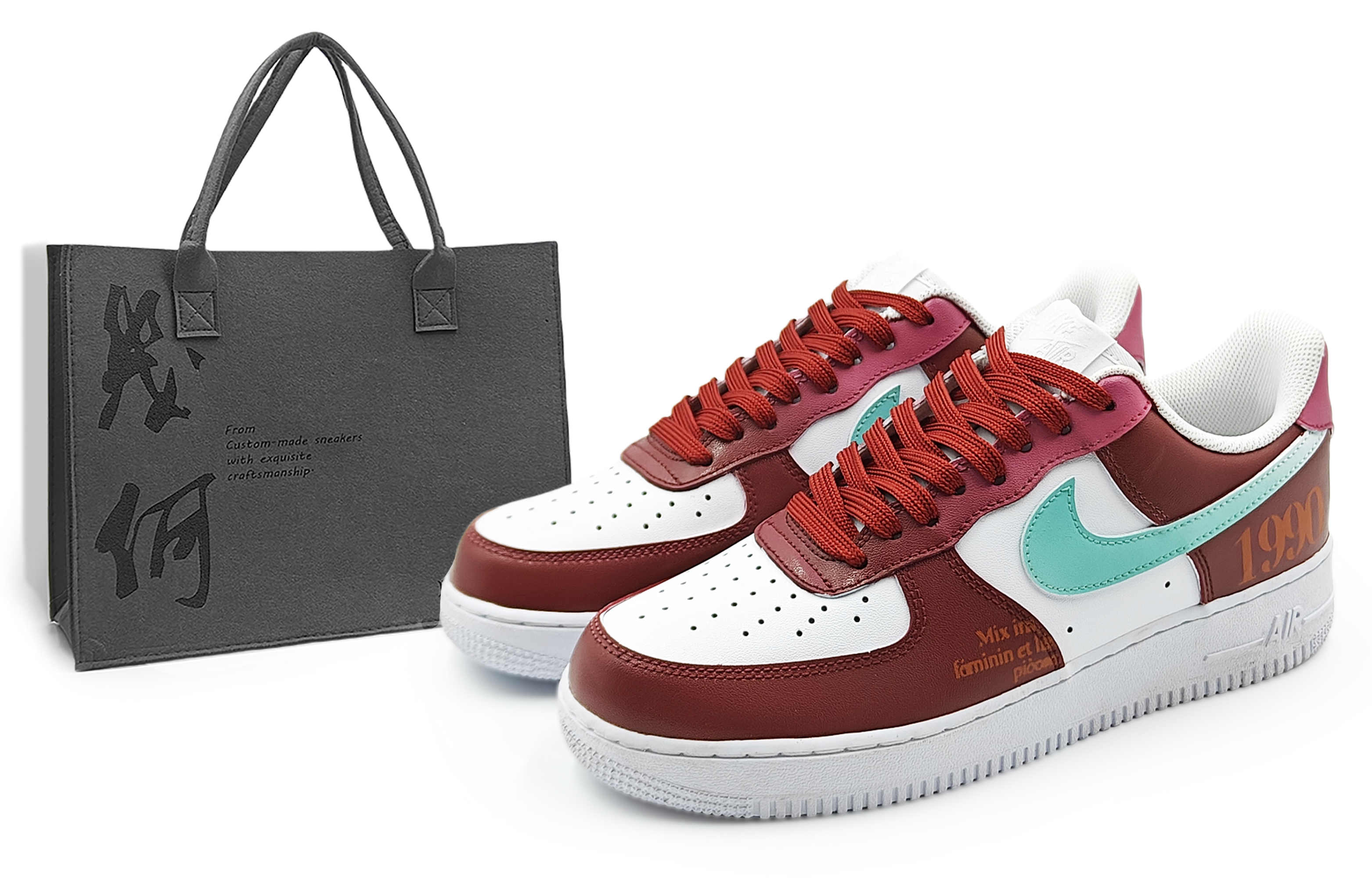 Nike Кроссовки Air Force 1 для скейтбординга, износостойкие, низкие, мужские, красные, белые 
Nike Кроссовки Air Force 1 для скейтбординга, износостойкие, низкие, мужские, красные, белые