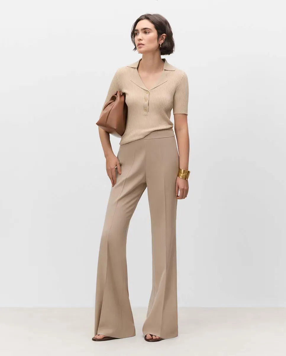 Расклешенные брюки женские Simorra, бежевый
Расклешенные брюки женские Simorra, бежевый