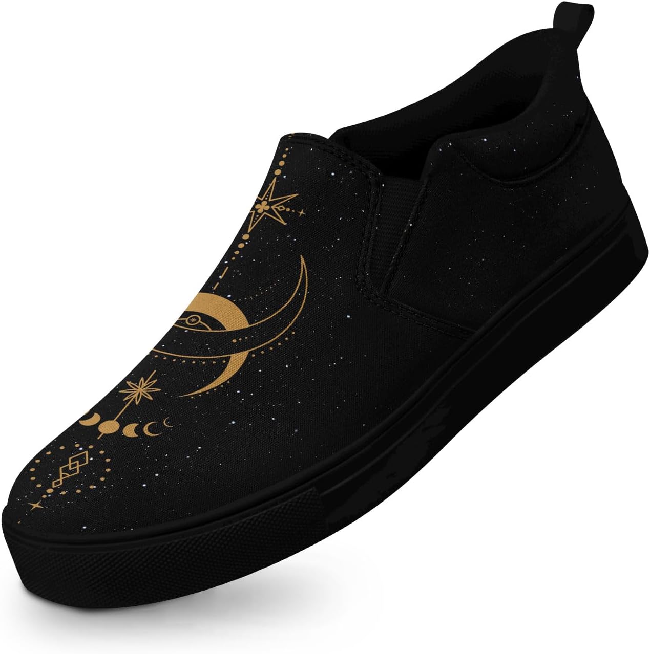 Унисекс слипоны из холщовой ткани AWSOLE - принт с небесными звездами и луной - легкие повседневные балетки для прогулок, путешествий и ежедневной носки, черный
Унисекс слипоны из холщовой ткани AWSOLE - принт с небесными звездами и луной - легкие повседневные балетки для прогулок, путешествий и ежедневной носки, черный