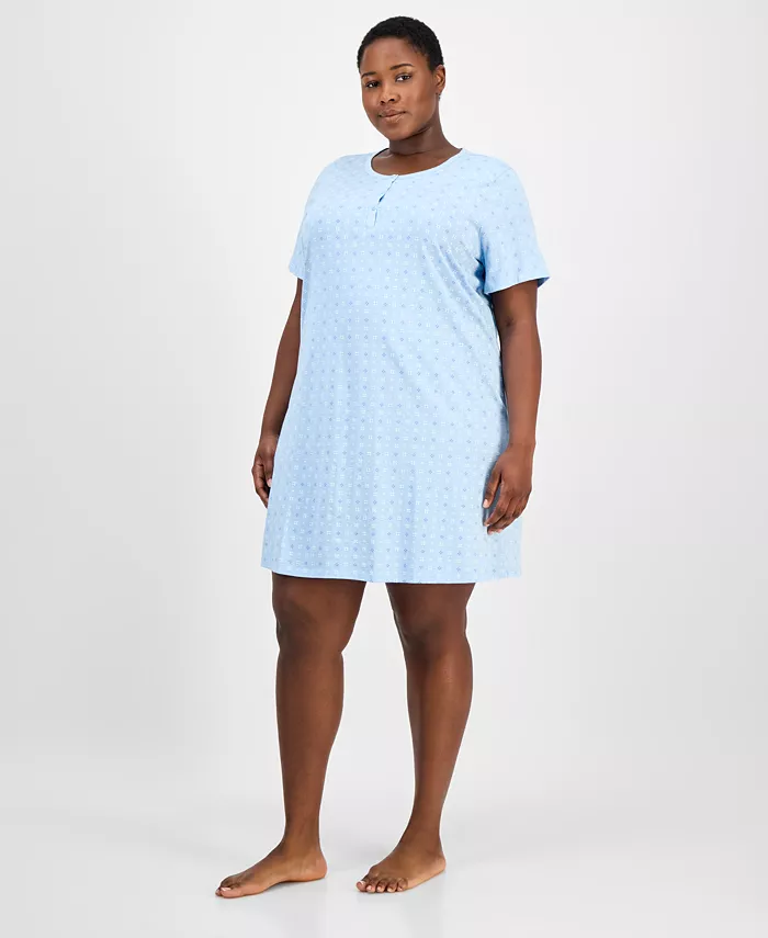 Хлопковая ночная сорочка Essential Henley больших размеров Charter Club, синий
Хлопковая ночная сорочка Essential Henley больших размеров Charter Club, синий