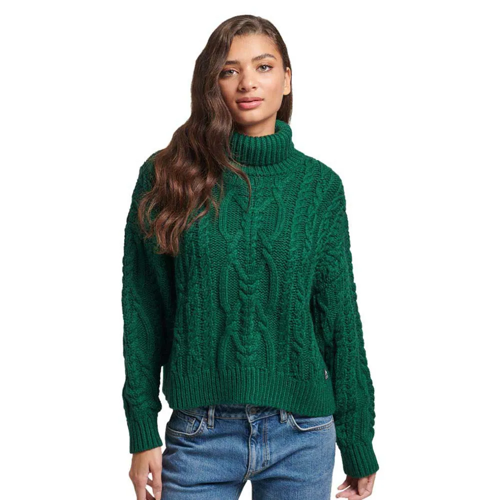 Свитер Superdry Vintage Cable Knit high neck, зеленый
Свитер Superdry Vintage Cable Knit high neck, зеленый