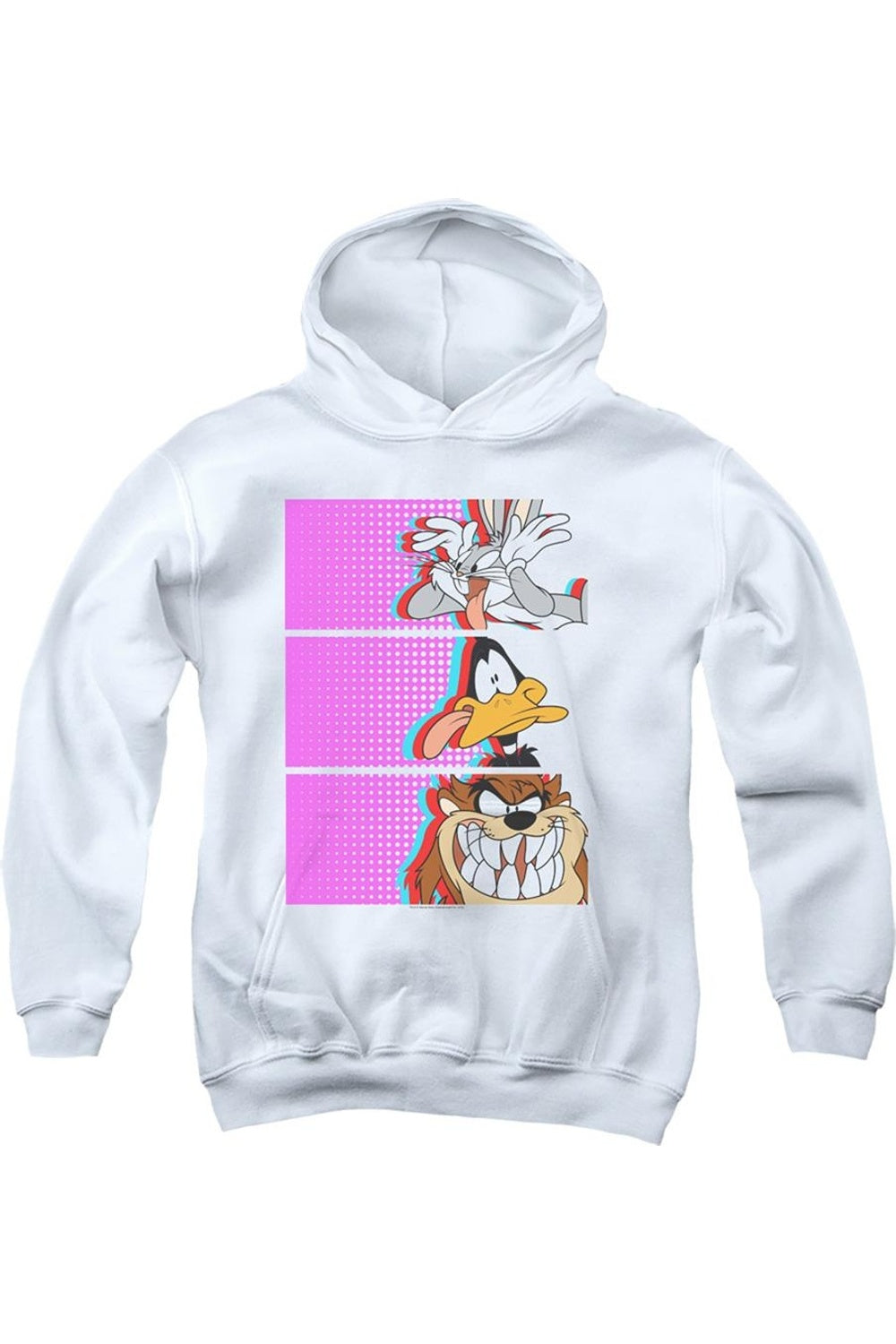 Толстовка с капюшоном Looney Tunes Tiles для детей Gildan, белый 
Толстовка с капюшоном Looney Tunes Tiles для детей Gildan, белый