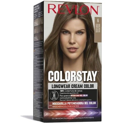 Revlon ColorStay Longwear Крем-краска для волос 6 Темно-русый 165мл
Revlon ColorStay Longwear Крем-краска для волос 6 Темно-русый 165мл