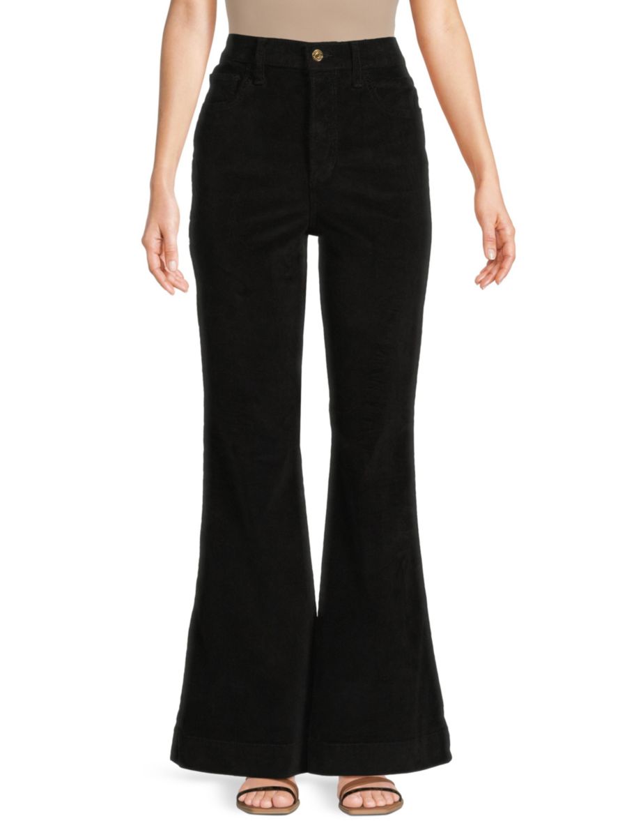 Расклешенные вельветовые брюки Valentina Favorite Daughter, черный 
Расклешенные вельветовые брюки Valentina Favorite Daughter, черный