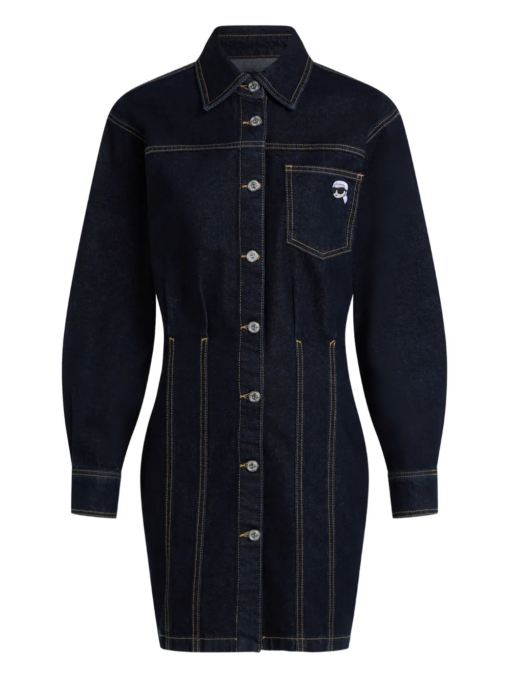 Джинсовое платье-рубашка с нашивкой-логотипом KARL LAGERFELD, синий
Джинсовое платье-рубашка с нашивкой-логотипом KARL LAGERFELD, синий