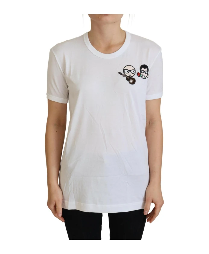 Белая хлопковая футболка с круглым вырезом th8067 Dolce & Gabbana, белый
Белая хлопковая футболка с круглым вырезом th8067 Dolce & Gabbana, белый