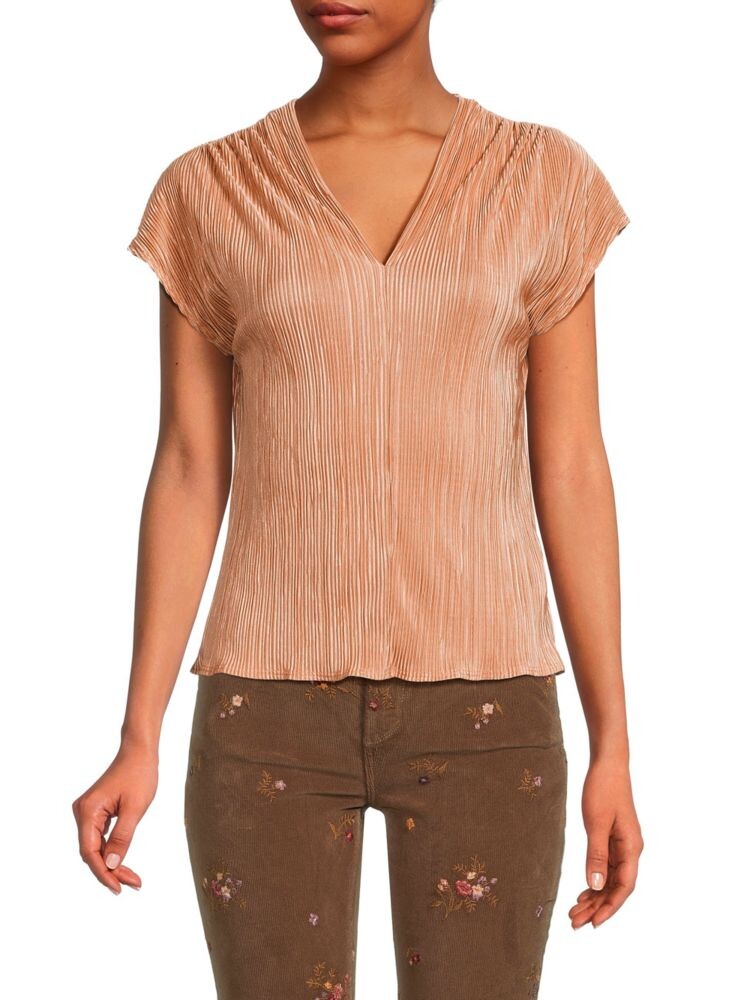 Топ с плиссированным V-образным вырезом Renee C., цвет Rose
Топ с плиссированным V-образным вырезом Renee C., цвет Rose