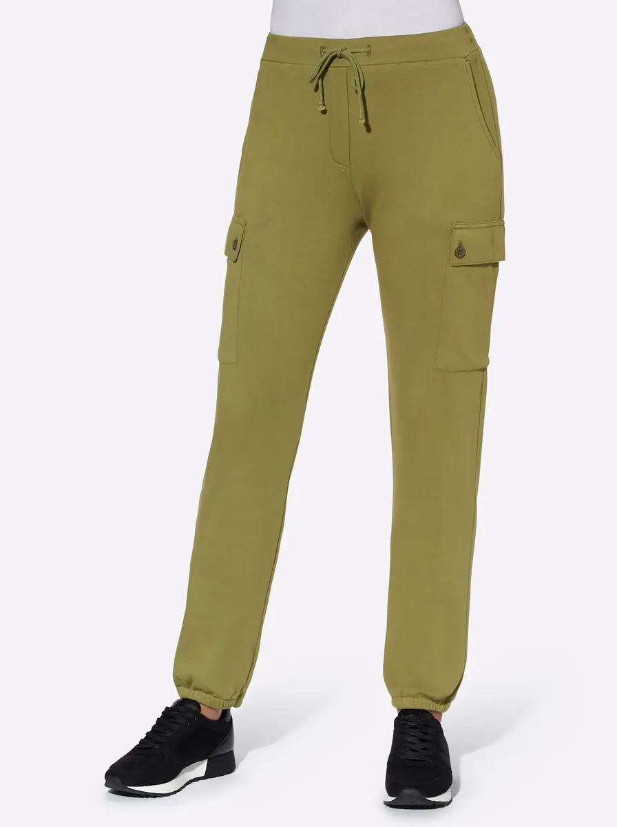 Классические базовые брюки-джоггеры Classic Basics, оливковый 
Классические базовые брюки-джоггеры Classic Basics, оливковый