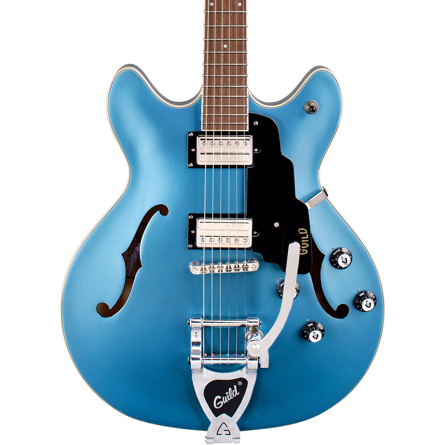 Полуполая электрогитара Guild Starfire I DC с хвостовиком Guild Vibrato Pelham Blue 
Полуполая электрогитара Guild Starfire I DC с хвостовиком Guild Vibrato Pelham Blue