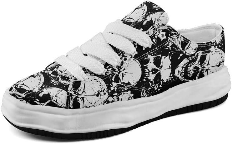 Кеды AWSOLE Fashion с черепом и розой на холсте для мужчин и женщин, унисекс, готический стиль, модные плоские удобные кроссовки черного, белого и красного цвета
Кеды AWSOLE Fashion с черепом и розой на холсте для мужчин и женщин, унисекс, готический стиль, модные плоские удобные кроссовки черного, белого и красного цвета