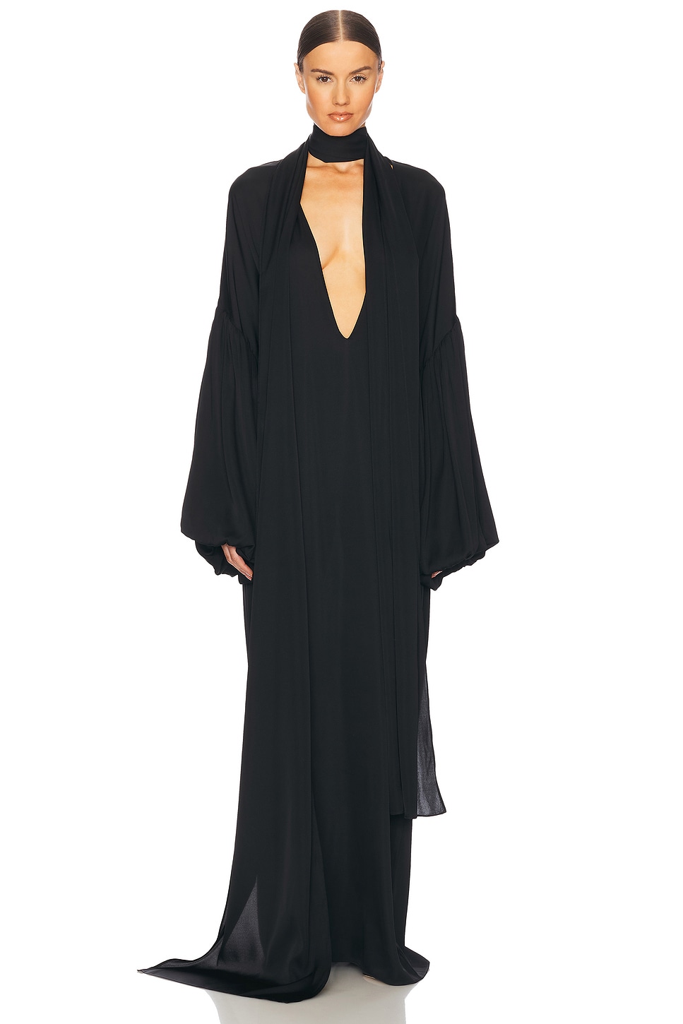 Шелковое платье серафина Helsa, черный
Шелковое платье серафина Helsa, черный