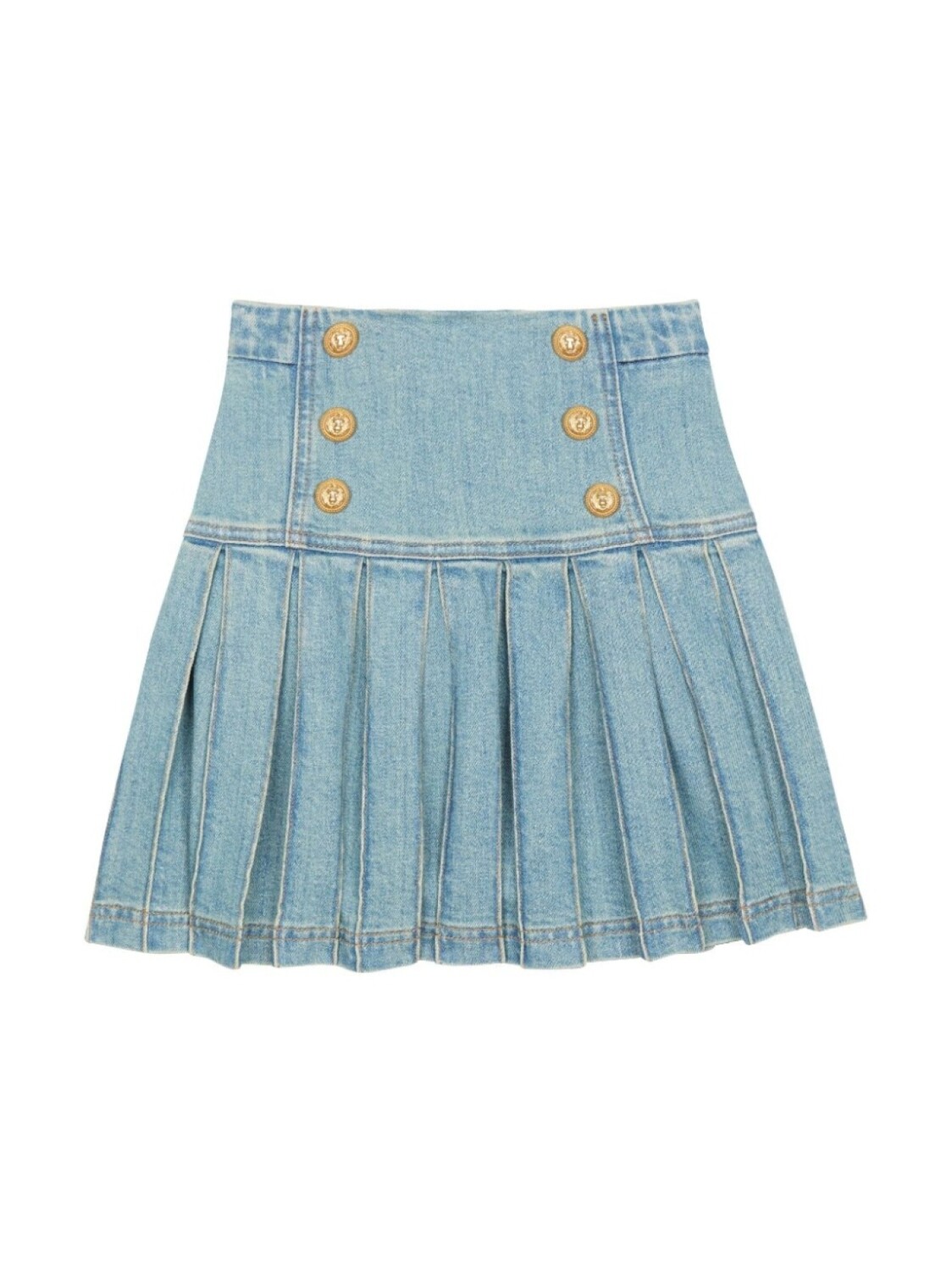 Balmain Kids джинсовая юбка со складками, синий
Balmain Kids джинсовая юбка со складками, синий