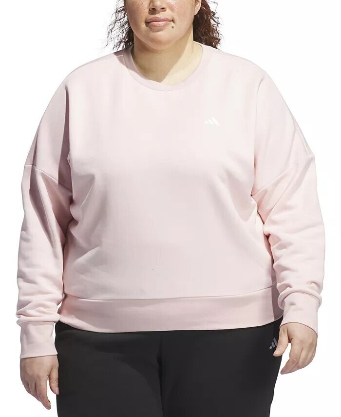 Большой размер Толстовка с круглым вырезом и небольшим логотипом adidas, розовый
Большой размер Толстовка с круглым вырезом и небольшим логотипом adidas, розовый