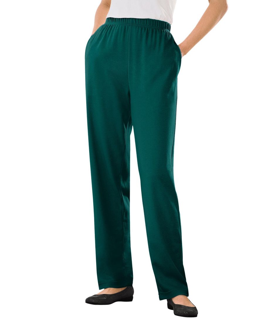 Брюки прямого кроя из трикотажа больших размеров, которые можно надевать в течение 7 дней Woman Within, Emerald green
Брюки прямого кроя из трикотажа больших размеров, которые можно надевать в течение 7 дней Woman Within, Emerald green