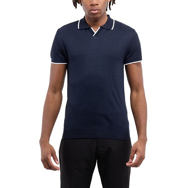 Мужской свитер-поло с коротким рукавом и воротником johnny collar Spring & Mercer, Navy White
Мужской свитер-поло с коротким рукавом и воротником johnny collar Spring & Mercer, Navy White