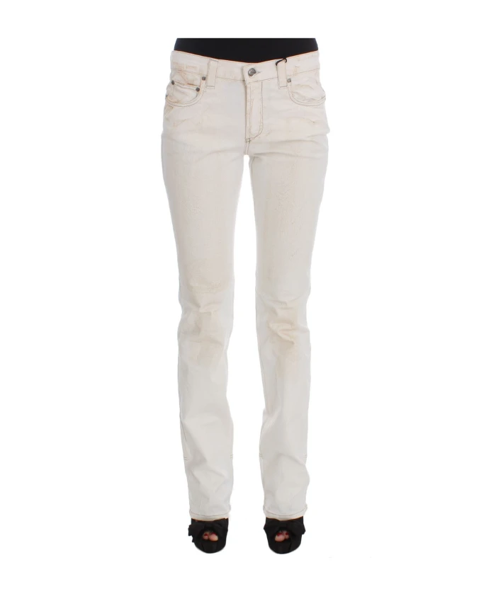 Узкие джинсы-клеш Costume National, белый
Узкие джинсы-клеш Costume National, белый