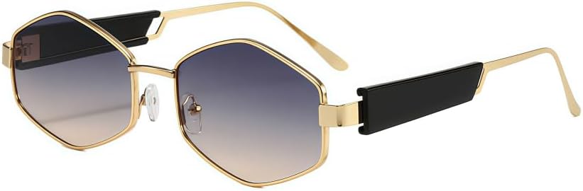 Винтажные шестиугольные солнцезащитные очки для женщин и мужчин – модные ретро-очки в стиле ретро с геометрическим узором и золотой металлической оправой MAZNVISO, Light Gray
Винтажные шестиугольные солнцезащитные очки для женщин и мужчин – модные ретро-очки в стиле ретро с геометрическим узором и золотой металлической оправой MAZNVISO, Light Gray