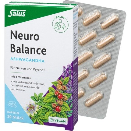 Капсулы Salus Neuro Balance Ashwagandha, 30 капсул для нервов и разума с ашвагандой, пассифлорой, лавандой, мелиссой и витаминами группы B.
Капсулы Salus Neuro Balance Ashwagandha, 30 капсул для нервов и разума с ашвагандой, пассифлорой, лавандой, мелиссой и витаминами группы B.