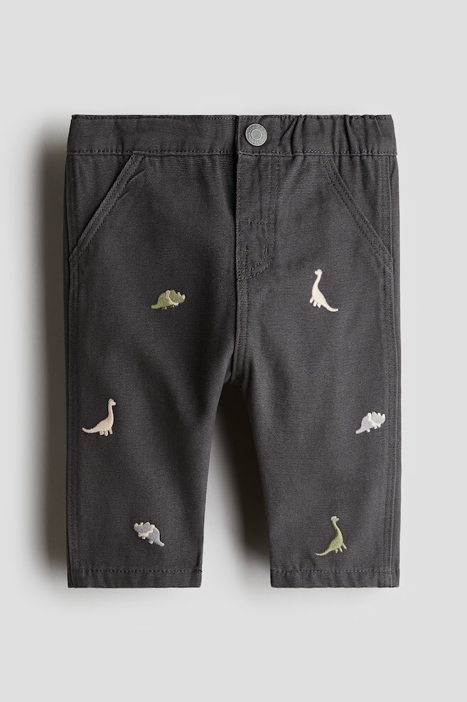 Хлопковые брюки с вышивкой H&M, серый
Хлопковые брюки с вышивкой H&M, серый