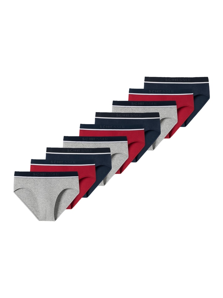 Schiesser Трусы-слипы Rio из органического хлопка (95% органический хлопок), серые, красные и синие
Schiesser Трусы-слипы Rio из органического хлопка (95% органический хлопок), серые, красные и синие