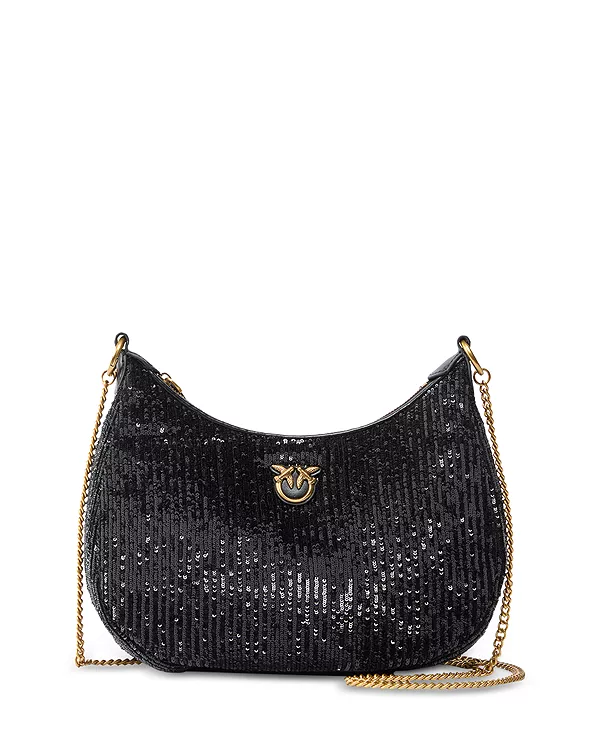 Сумка через плечо с пайетками в форме полумесяца Pinko, черный
Сумка через плечо с пайетками в форме полумесяца Pinko, черный