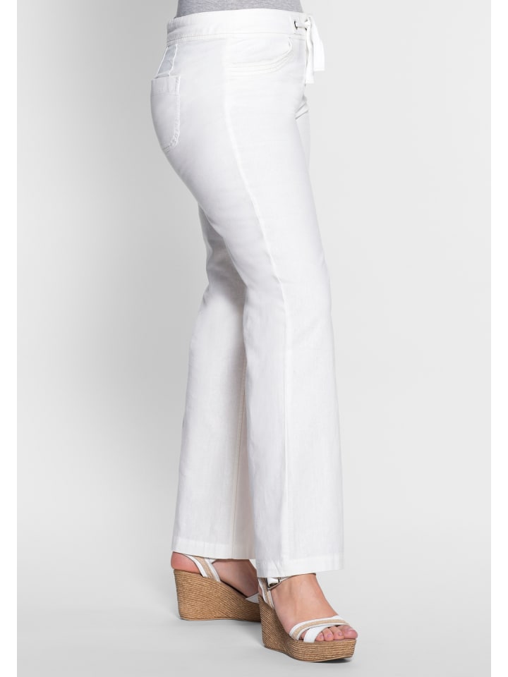 Тканевые брюки sheego, белый
Тканевые брюки sheego, белый