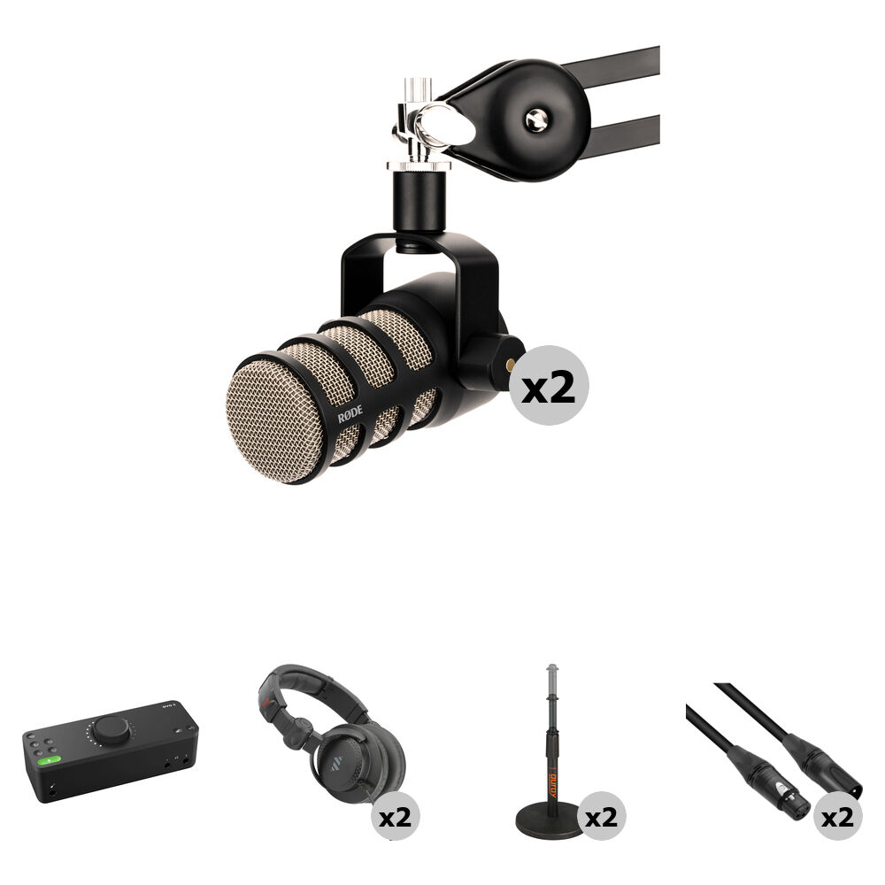 Комплект микрофона для подкастинга RODE PodMic на 2 человека с интерфейсом Audient EVO 8 Desktop 4x4 и аксессуарами
Комплект микрофона для подкастинга RODE PodMic на 2 человека с интерфейсом Audient EVO 8 Desktop 4x4 и аксессуарами