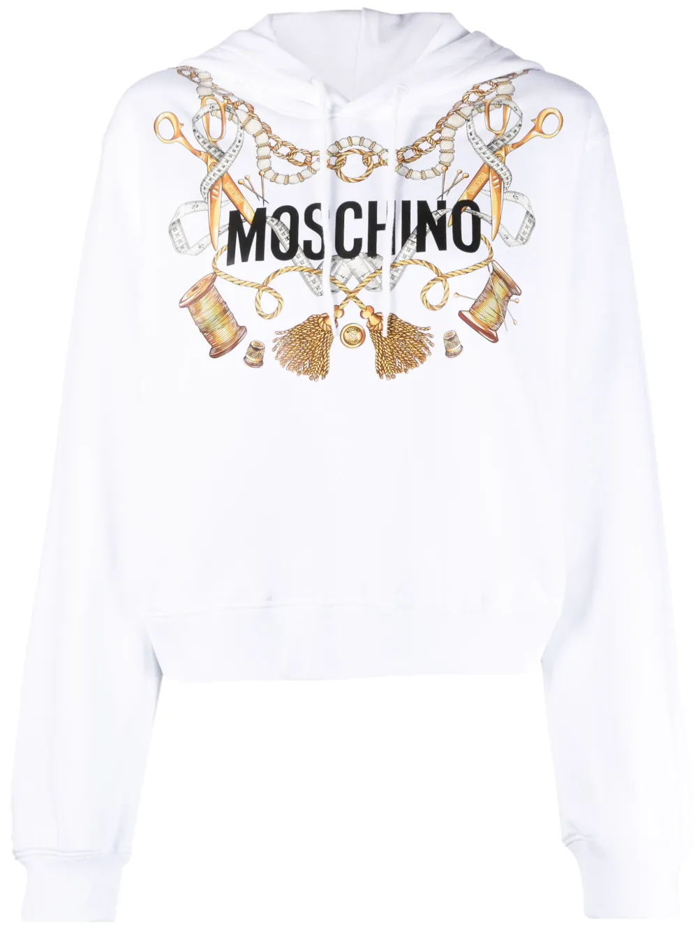 Худи из органического хлопка с логотипом Moschino, белый
Худи из органического хлопка с логотипом Moschino, белый