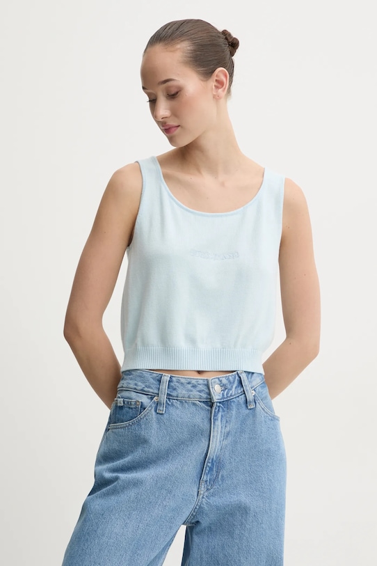 Топ с добавлением шелка Guess Jeans, синий
Топ с добавлением шелка Guess Jeans, синий