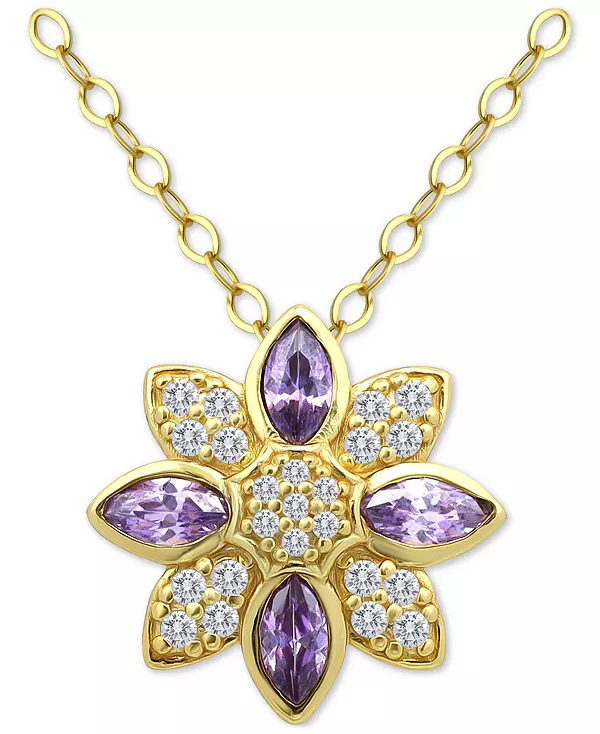 Ожерелье с подвеской в виде цветка-маркиза из кубических цирконий и паве из стерлингового серебра с 18-каратным золотом, 16 дюймов + 2-дюймовая удлинительная вставка, создано для Macy's Giani Bernini, gold
Ожерелье с подвеской в виде цветка-маркиза из кубических цирконий и паве из стерлингового серебра с 18-каратным золотом, 16 дюймов + 2-дюймовая удлинительная вставка, создано для Macy's Giani Bernini, gold