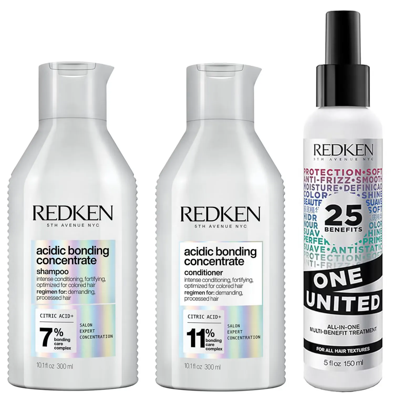 Acidic Bonding Concentrate Шампунь, кондиционер и комплексный несмываемый набор One United для восстановления связок Redken
Acidic Bonding Concentrate Шампунь, кондиционер и комплексный несмываемый набор One United для восстановления связок Redken