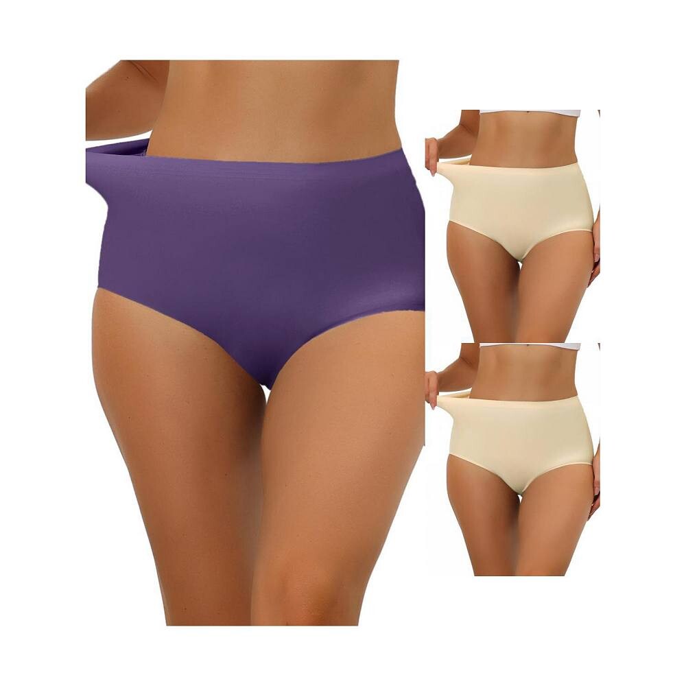 3 упаковки женских эластичных трусов с высокой талией, дышащего хипстерского нижнего белья без показа ALLEGRA K, цвет Beige Dark Purple
3 упаковки женских эластичных трусов с высокой талией, дышащего хипстерского нижнего белья без показа ALLEGRA K, цвет Beige Dark Purple