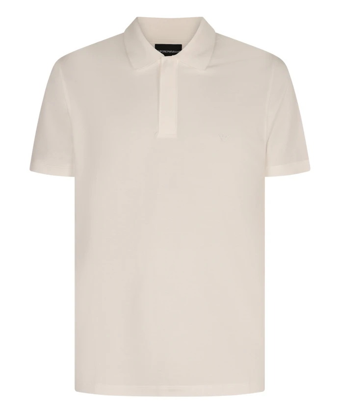 Хлопковая рубашка-поло с ребристой отделкой. Emporio Armani, белый
Хлопковая рубашка-поло с ребристой отделкой. Emporio Armani, белый