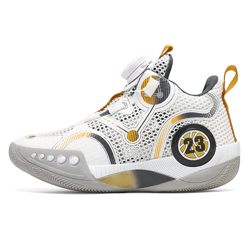 Детские баскетбольные кроссовки с противоскользящей амортизацией, износостойкими, дышащими подошвами и средним верхом. Marcolor, белый/золотой
Детские баскетбольные кроссовки с противоскользящей амортизацией, износостойкими, дышащими подошвами и средним верхом. Marcolor, белый/золотой