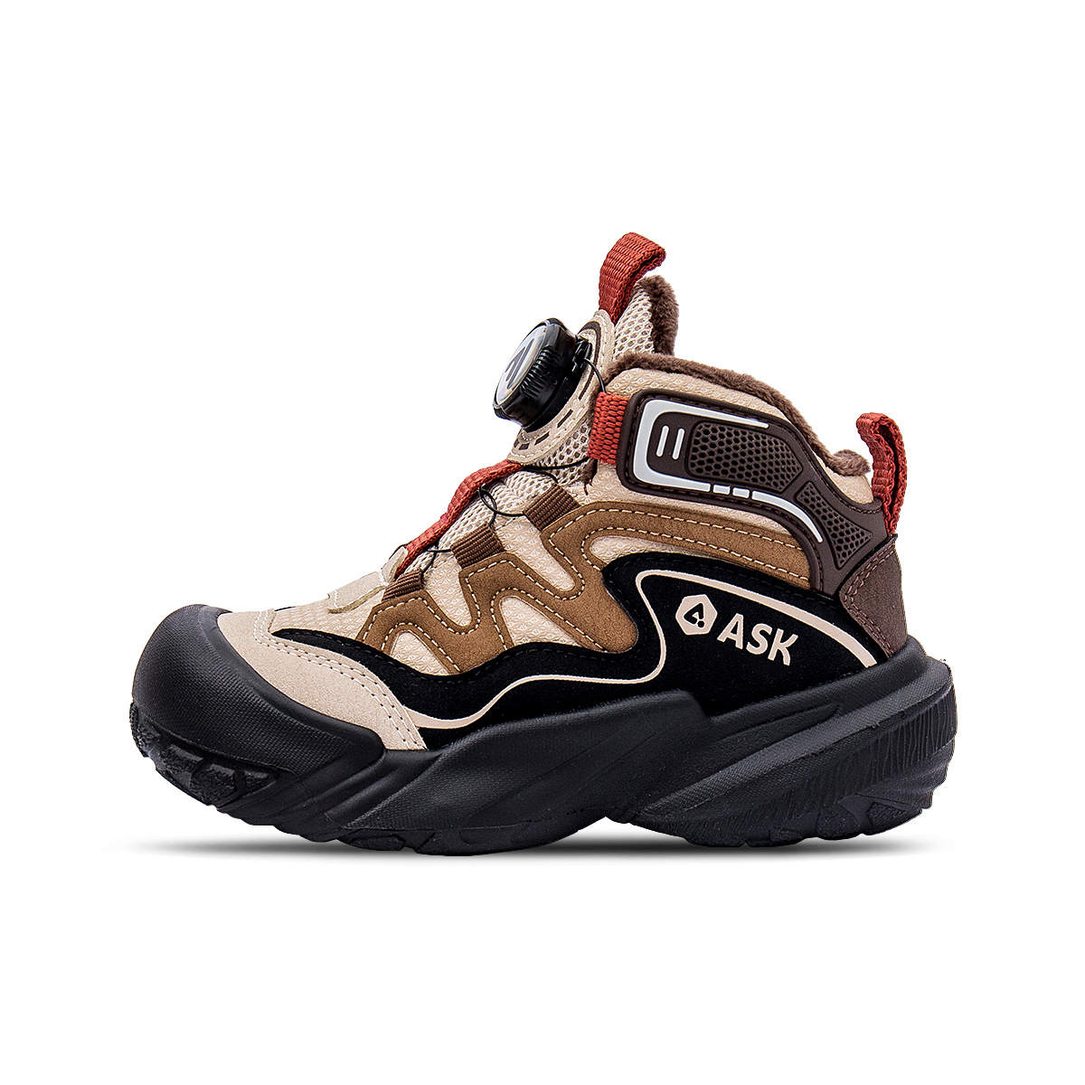 Нескользящие теплые высокие детские кроссовки для повседневной носки ASK, бежевый/коричневый
Нескользящие теплые высокие детские кроссовки для повседневной носки ASK, бежевый/коричневый