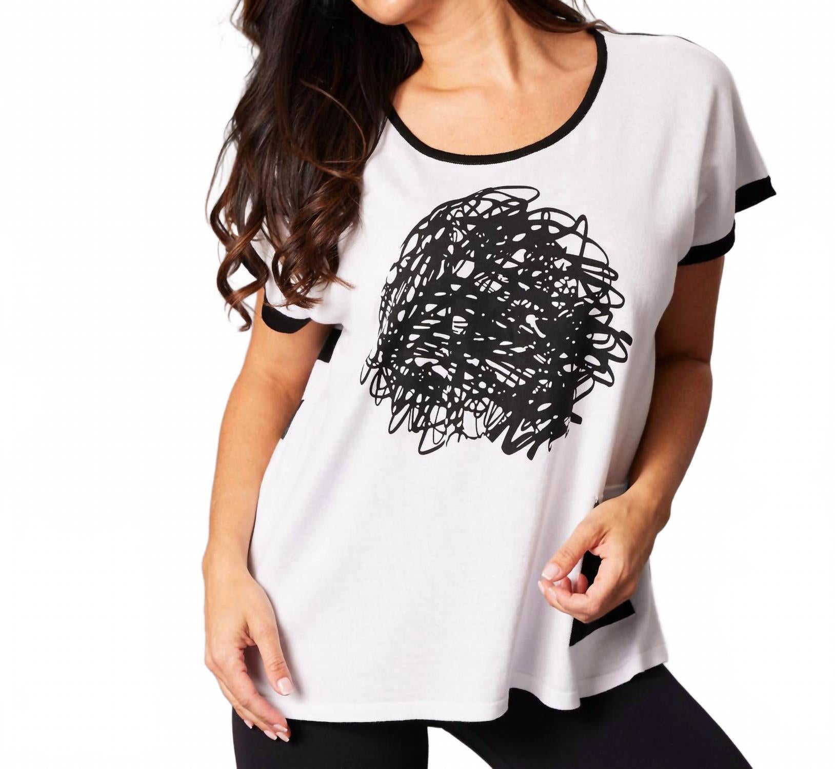 Абстрактный свободный топ белого и черного цветов Angel Apparel, белый/черный
Абстрактный свободный топ белого и черного цветов Angel Apparel, белый/черный