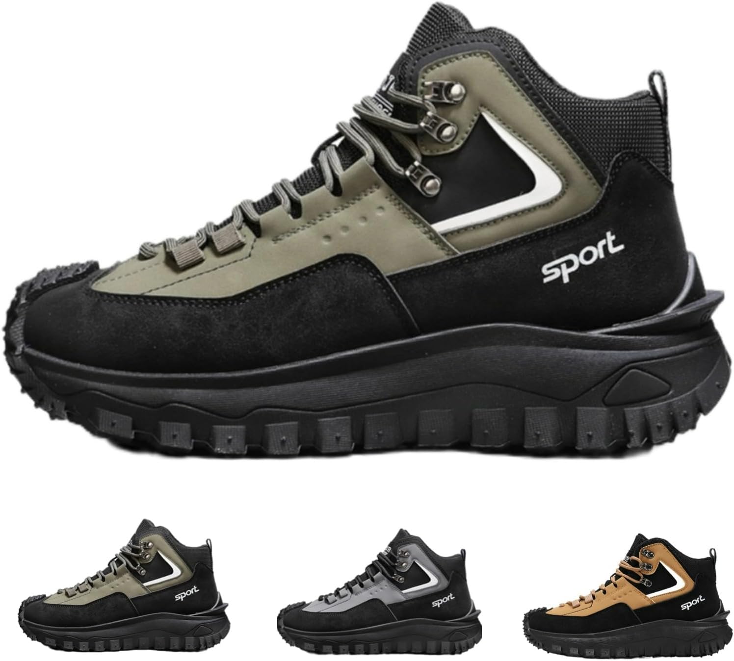 Модные походные кроссовки для мужчин, противоскользящие ботинки для походов, дышащие и удобные для ходьбы на свежем воздухе, туристические обувь Macefil, зеленый
Модные походные кроссовки для мужчин, противоскользящие ботинки для походов, дышащие и удобные для ходьбы на свежем воздухе, туристические обувь Macefil, зеленый